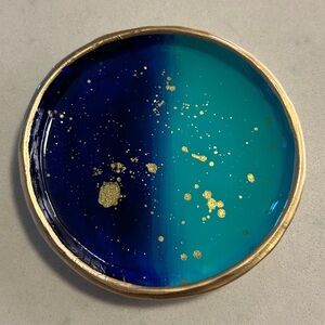 One of a kind custom-made plate can be used for jewellery or coaster or wall